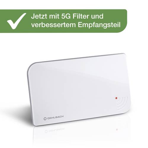 Oehlbach Scope Vision 5G DVB-T2 Aktive DVB-T/T2 Flachantenne Innenbereich Weiß von Oehlbach