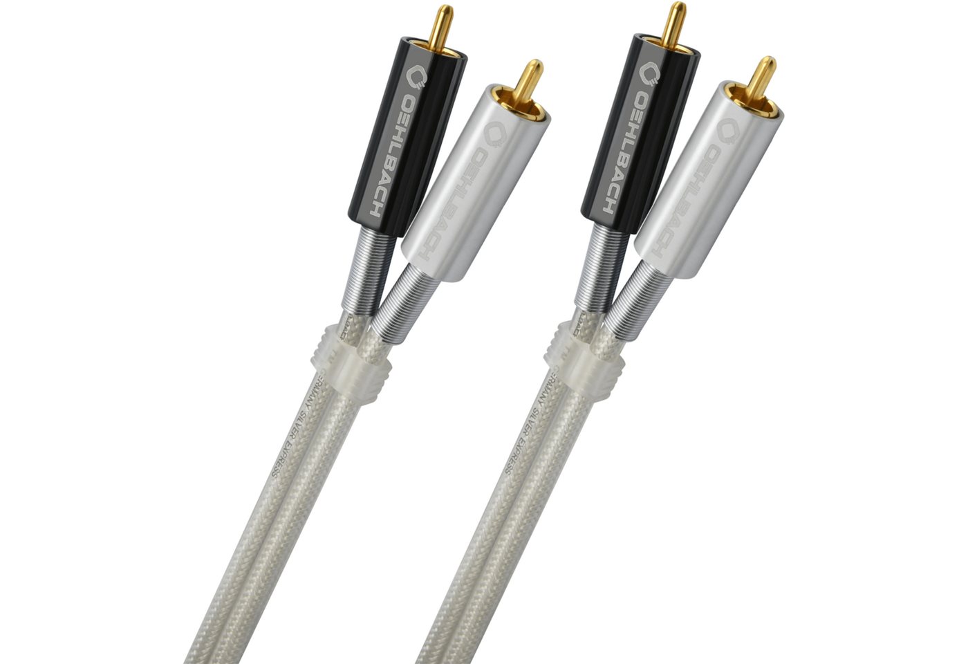 Oehlbach Silver Express NF Audio-Cinchkabel Audio-Kabel, 2 x Cinch, 2 x Cinch (50 cm) von Oehlbach