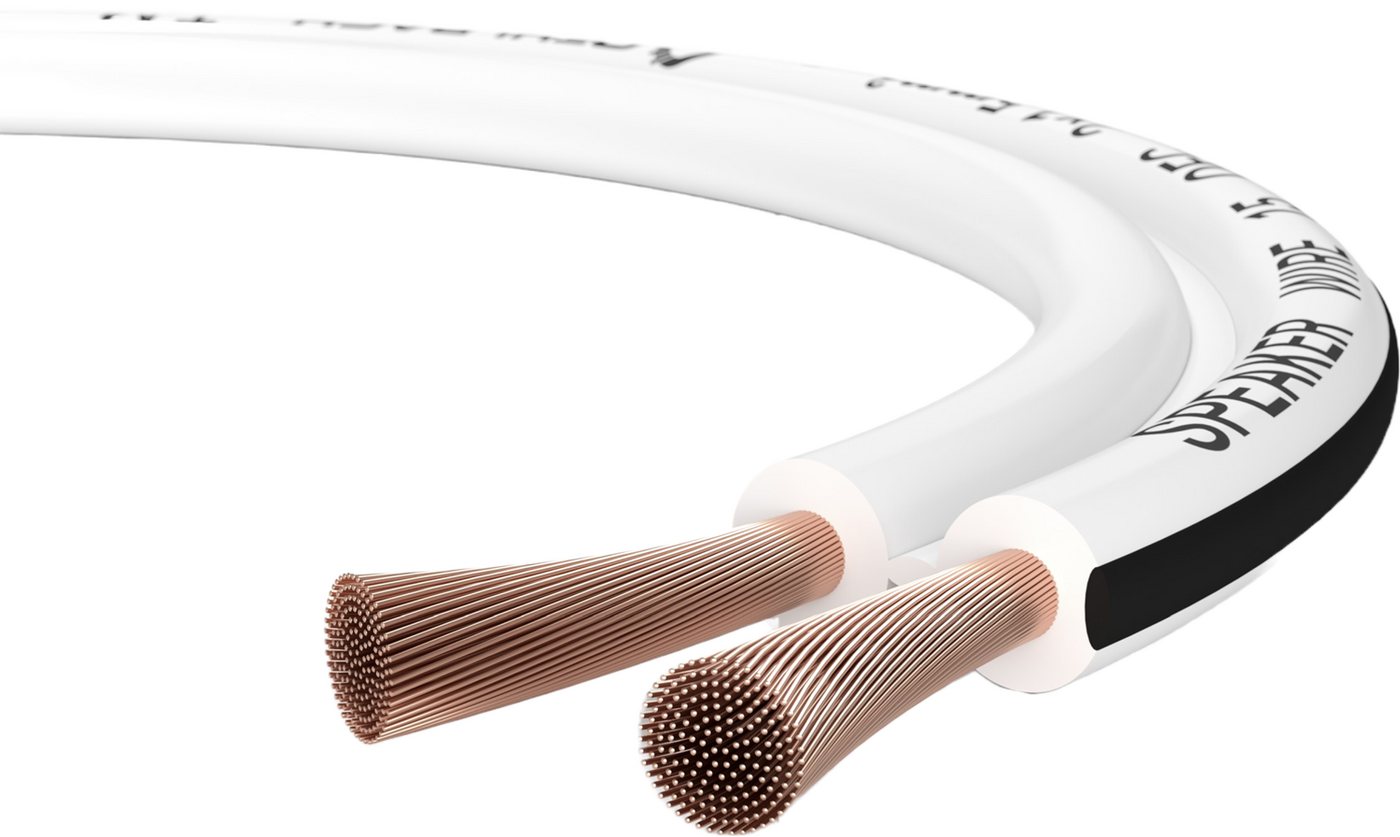 Oehlbach Speaker Wire SP-15 Lautsprecherkabel 2 x 1,5 mm² Audio-Kabel, offnes Ende, offnes Ende (2000 cm), Flexibel, Hochwertiges Kupfer von Oehlbach