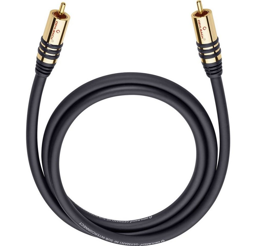 Oehlbach Subwoofer Cinch-Kabel Audio- & Video-Kabel, (10.00 cm), vergoldete Steckkontakte von Oehlbach