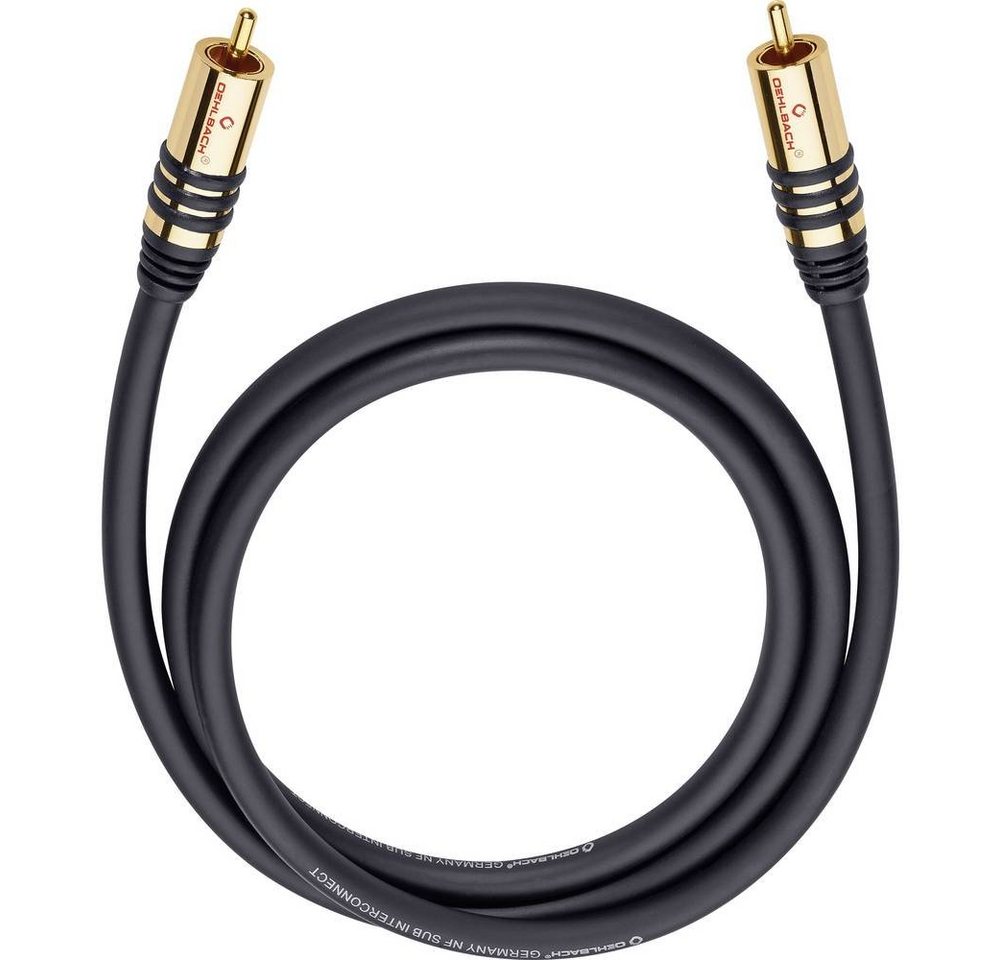 Oehlbach Subwoofer Cinch-Kabel Audio- & Video-Kabel, (8.00 cm), vergoldete Steckkontakte von Oehlbach