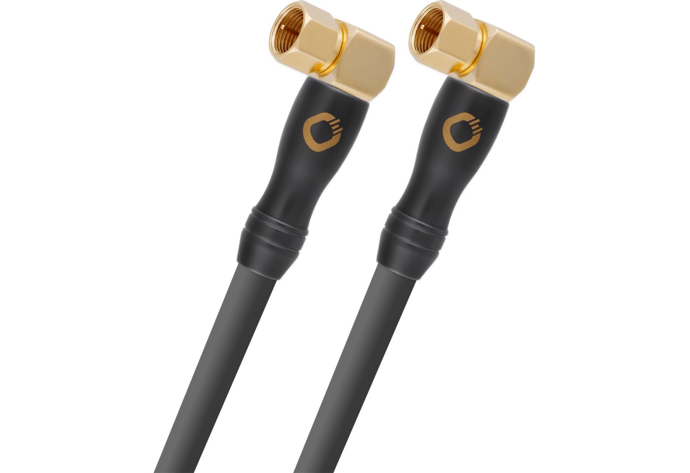Oehlbach Transmission Shift S-90 HD Satelliten-Kabel 90° Stecker SAT-Kabel, Antennen F-Stecker 90°, Antenne F-Stecker 90° (1200 cm), Brilliante Farbwiedergabe, Effektive Schirmung von Oehlbach