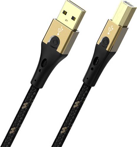 Oehlbach USB-Kabel USB 2.0 USB-A Stecker, USB-B Stecker 0.50m Schwarz/Gold D1C9540 von Oehlbach