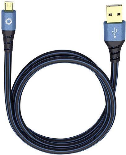 Oehlbach USB-Kabel USB 2.0 USB-A Stecker, USB-Micro-B Stecker 0.50m Blau vergoldete Steckkontakte 93 von Oehlbach