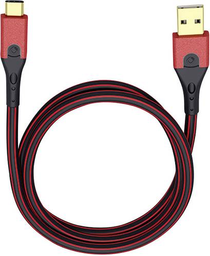 Oehlbach USB-Kabel USB 3.2 Gen1 (USB 3.0 / USB 3.1 Gen1) USB-A Stecker, USB-C® Stecker 0.50m Rot/Sc von Oehlbach