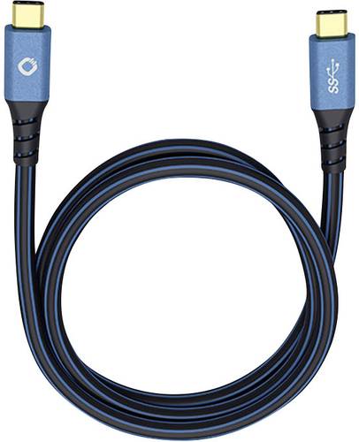 Oehlbach USB-Kabel USB 3.2 Gen1 (USB 3.0 / USB 3.1 Gen1) USB-C® Stecker, USB-C® Stecker 0.50m Blau von Oehlbach