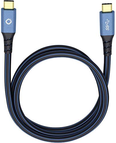 Oehlbach USB-Kabel USB 3.2 Gen1 (USB 3.0 / USB 3.1 Gen1) USB-C® Stecker, USB-C® Stecker 1.00m Blau von Oehlbach