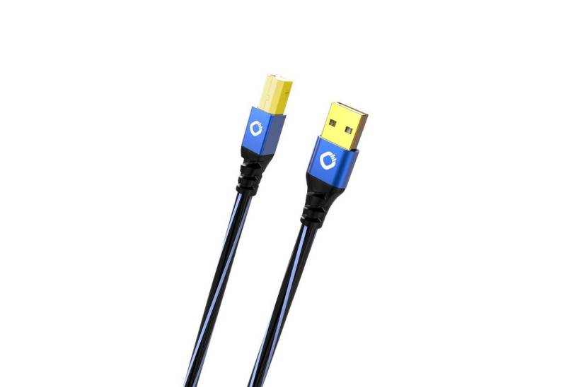 Oehlbach USB Plus B USB 2.0 Kabel Typ A auf Typ B USB-Kabel, USB 2.0 Typ-A, USB 2.0 Typ-B (200 cm), Daten- und Ladekabel, Effektive Schirmung von Oehlbach