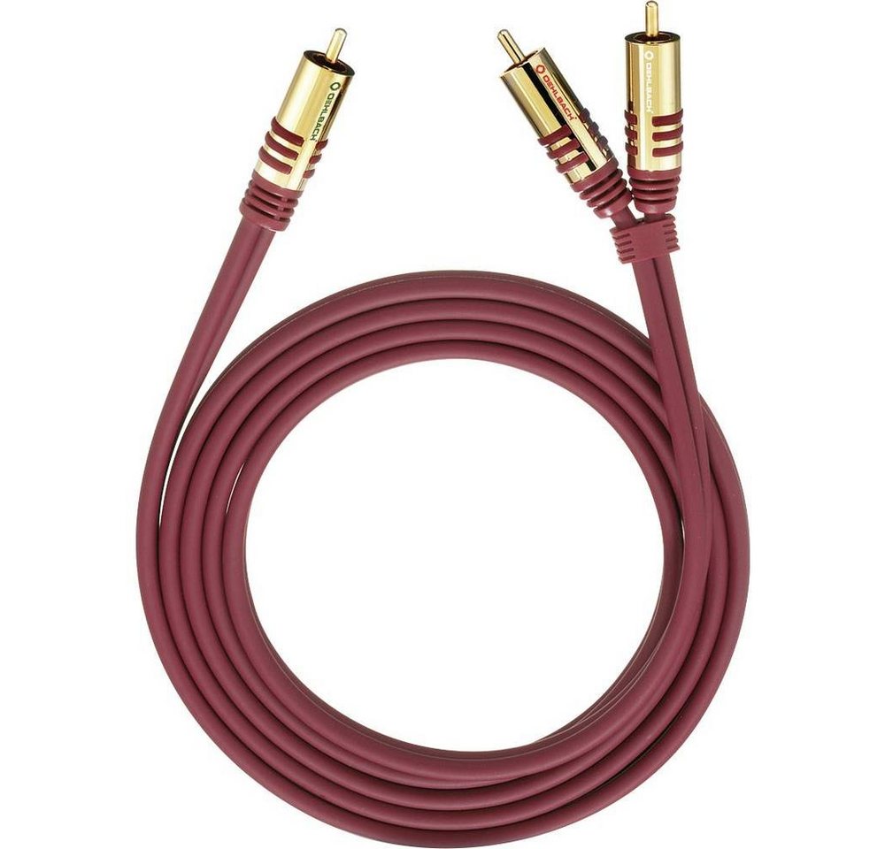 Oehlbach Y-Cinch-Subwoofer Anschluss-Kabel NF-Y 2 m Audio- & Video-Kabel, (2.00 cm), vergoldete Steckkontakte von Oehlbach