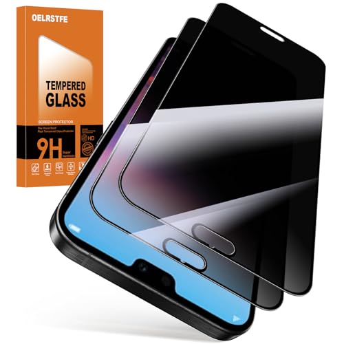 Oelrstfe 2 Stück Sichtschutz Schutzfolie für Huawei P20 9H Härte Privacy Anti-Spy Displayschutzfolie Displayschutz Bläschenfrei Kratzfest Anti-fingerabdrück Privatsphäre Blickschutzfolie von Oelrstfe