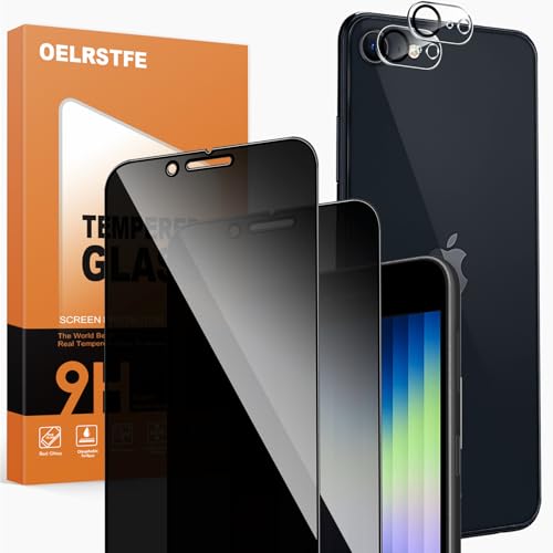 Oelrstfe 2 Stück Sichtschutz Schutzfolie für iPhone 8/iPhone SE 2020/iPhone 7/SE 2022 mit 2 Kameraschutz,Privacy Privatsphäre Anti-Spy Displayschutzfolie Displayschutz 9H Härte Bläschenfrei Kratzfest Oelrstfe 2 Stück Sichtschutz Schutzfolie für iPhone 8/iPhone SE 2020/iPhone 7/SE 2022 mit 2 Kameraschutz,Privacy Privatsphäre Anti-Spy Displayschutzfolie Displayschutz 9H Härte Bläschenfrei Kratzfest von Oelrstfe