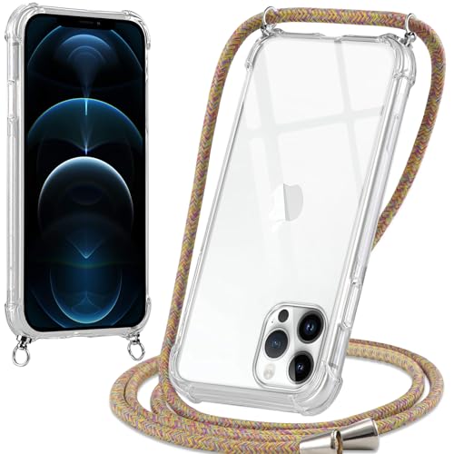 Oelrstfe Handykette Hülle mit Band für iPhone 12 Pro Max, Handyband zum Umhängen Handy Umhängeband Transparent TPU Stoßfest Silikon Handyhülle mit Kette für iPhone 12 Pro Max, Gelb Oelrstfe Handykette Hülle mit Band für iPhone 12 Pro Max, Handyband zum Umhängen Handy Umhängeband Transparent TPU Stoßfest Silikon Handyhülle mit Kette für iPhone 12 Pro Max, Gelb von Oelrstfe