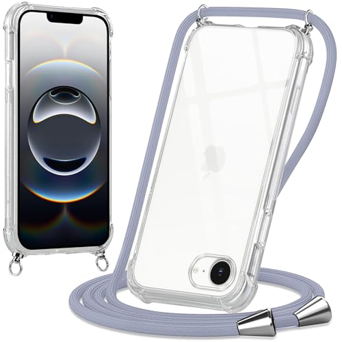 Oelrstfe Handykette Hülle mit Band für iPhone 16E/iPhone SE 4 2025, Handyband zum Umhängen Handy Umhängeband Transparent TPU Stoßfest Silikon Handyhülle mit Kette für iPhone 16E/iPhone SE 4, Grau Oelrstfe Handykette Hülle mit Band für iPhone 16E/iPhone SE 4 2025, Handyband zum Umhängen Handy Umhängeband Transparent TPU Stoßfest Silikon Handyhülle mit Kette für iPhone 16E/iPhone SE 4, Grau von Oelrstfe