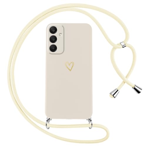 Oelrstfe Handykette für Samsung Galaxy A25 Hülle mit Band Herz Motiv Handyhülle für zum Umhängen Silikon Stoßfest Ultra Dünn Weich Schutzhülle mit Kordel Necklace Kette Love Muster Case,Weiß Oelrstfe Handykette für Samsung Galaxy A25 Hülle mit Band Herz Motiv Handyhülle für zum Umhängen Silikon Stoßfest Ultra Dünn Weich Schutzhülle mit Kordel Necklace Kette Love Muster Case,Weiß von Oelrstfe
