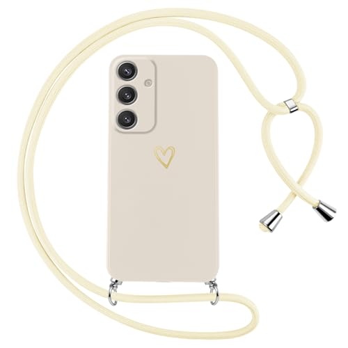 Oelrstfe Handykette für Samsung Galaxy A55 Hülle mit Band Herz Motiv Handyhülle für zum Umhängen Silikon Stoßfest Ultra Dünn Weich Schutzhülle mit Kordel Necklace Kette Love Muster Case Cover,Weiß Oelrstfe Handykette für Samsung Galaxy A55 Hülle mit Band Herz Motiv Handyhülle für zum Umhängen Silikon Stoßfest Ultra Dünn Weich Schutzhülle mit Kordel Necklace Kette Love Muster Case Cover,Weiß von Oelrstfe