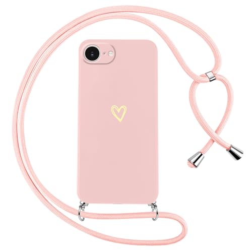 Oelrstfe Handykette für iPhone 16e Hülle mit Band Herz Motiv Handyhülle für zum Umhängen Silikon Stoßfest Ultra Dünn Weich Schutzhülle mit Kordel Necklace Kette Love Muster Case,Rosa Oelrstfe Handykette für iPhone 16e Hülle mit Band Herz Motiv Handyhülle für zum Umhängen Silikon Stoßfest Ultra Dünn Weich Schutzhülle mit Kordel Necklace Kette Love Muster Case,Rosa von Oelrstfe