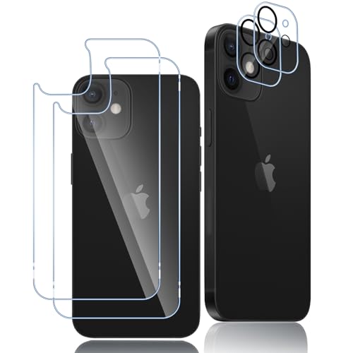 Oelrstfe Rückseite Schutzfolie für iPhone 11 mit Kameraschutz [2+2 Stück],9H Härte Zurück Hinten Displayschutzfolie,Bläschenfrei Kratzfest Ultra-Transparent Back Displayschutz,Backcover Schutzglas von Oelrstfe