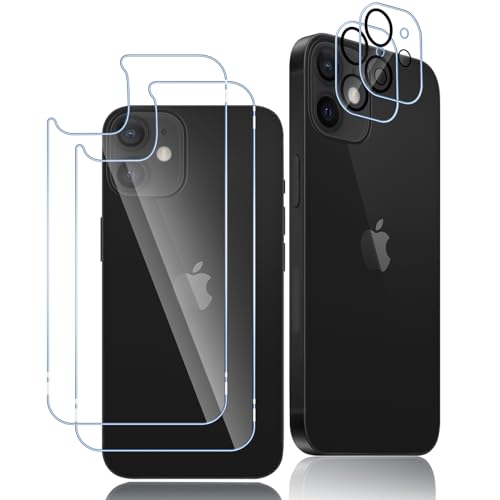 Oelrstfe Rückseite Schutzfolie für iPhone 12 Mini mit Kameraschutz [2+2 Stück,9H Härte Zurück Hinten Displayschutzfolie,Bläschenfrei Kratzfest Ultra-Transparent Back Displayschutz,Backcover Schutzglas Oelrstfe Rückseite Schutzfolie für iPhone 12 Mini mit Kameraschutz [2+2 Stück,9H Härte Zurück Hinten Displayschutzfolie,Bläschenfrei Kratzfest Ultra-Transparent Back Displayschutz,Backcover Schutzglas von Oelrstfe