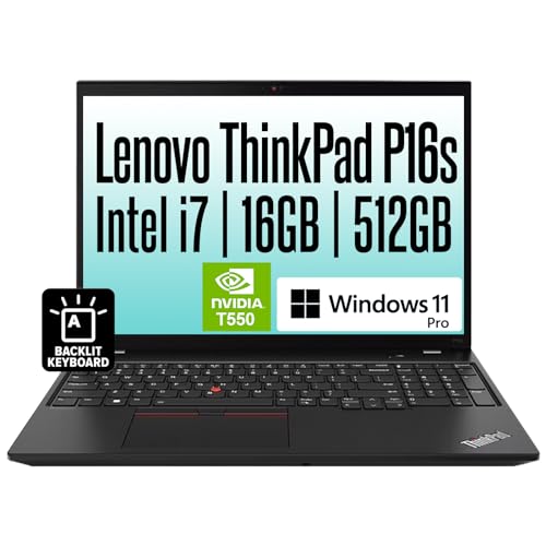 OEM Lenovo ThinkPad P16s, 16 Zoll FHD IPS, Intel i7-1260P 12 Core, 16GB RAM, 512GB NVMe, Quadro T550, WiFi 6, BT, FP, Backlit KB, RJ-45, W11P, 3YR, Business Laptop von Oemgenuine