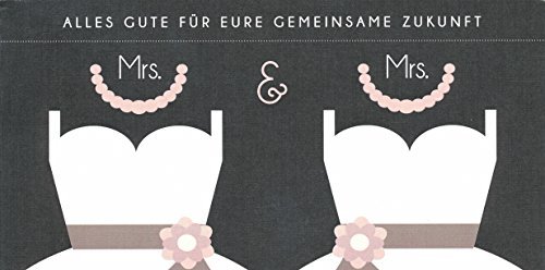 Hochwertige Hochzeitskarte, Glückwunschkarte, gleichgeschlechtlich Frau & Frau ( Kleid) von Oermann
