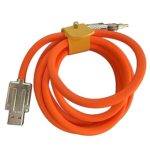 Oewnvmd 120 W 6 A Super Charge Typ C Kabel aus Flüssigsilikon USB-Kabel für Smart Phone Pixel Bold Data Line, Orange 1,5 m von Oewnvmd