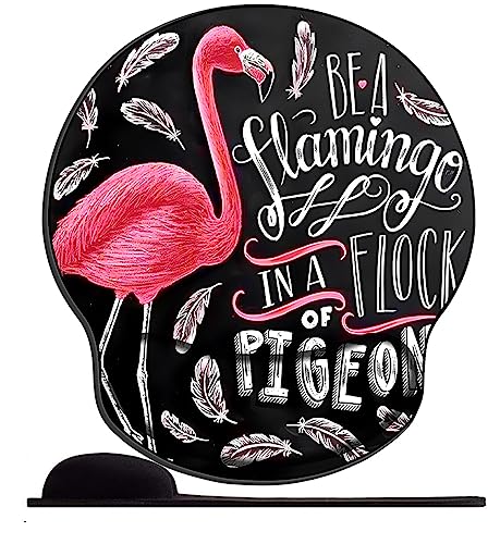 Gel Mauspad ergonomische Handgelenkauflage Rosa Flamingo Office Komfort Mousepad Handgelenkpolster Handauflage Gelkissen Gelpolster für Computer Laptop Notebook von OfFsum