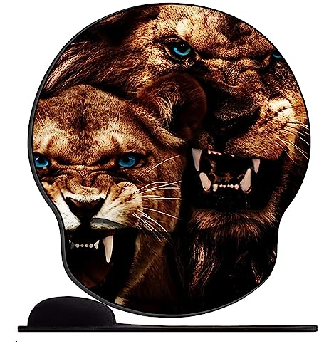 Gel Mauspad ergonomische Handgelenkauflage Tier Löwe Tiger Gepard (10) Office Komfort Mousepad Handgelenkpolster Handauflage Gelkissen Gelpolster für Computer Laptop Notebook von OfFsum