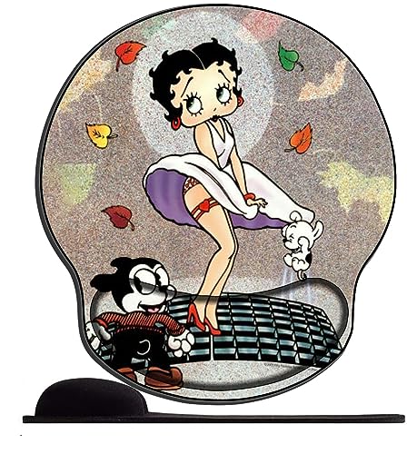 Mauspad mit Gelkissen - 26x23cm - Mousepad Ergonomisches mit Handauflage für schonende Handgelenk Haltung für das Home Office,Arbeiten,Lernen-Anime Betty Boop Sty42 von OfFsum