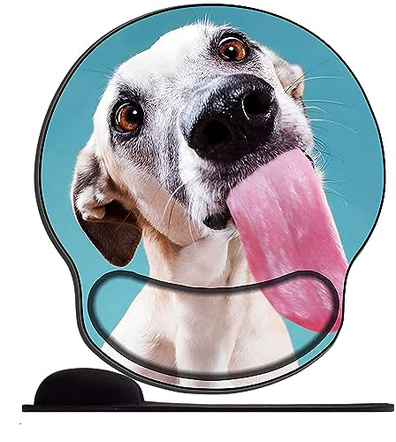 Mauspad mit Gelkissen - 26x23cm - Mousepad Ergonomisches mit Handauflage für schonende Handgelenk Haltung für das Home Office,Arbeiten,Lernen-lustige Hund Bulldogge von OfFsum