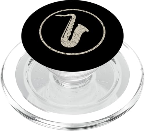 Grunge-Saxophon-Stempel PopSockets PopGrip für MagSafe Grunge-Saxophon-Stempel PopSockets PopGrip für MagSafe von Offbeat Two Tone Rocksteady Reggae Skanking music