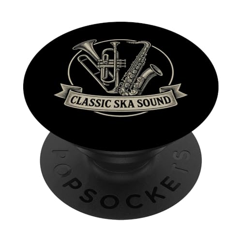 Klassischer Ska-Sound PopSockets Klebender PopGrip Klassischer Ska-Sound PopSockets Klebender PopGrip von Offbeat Two Tone Rocksteady Reggae Skanking music