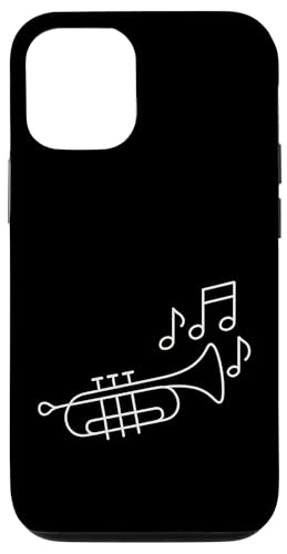 Minimalistische Trompetenlinie Hülle für iPhone 12/12 Pro Minimalistische Trompetenlinie Hülle für iPhone 12/12 Pro von Offbeat Two Tone Rocksteady Reggae Skanking music