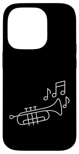 Minimalistische Trompetenlinie Hülle für iPhone 14 Pro Minimalistische Trompetenlinie Hülle für iPhone 14 Pro von Offbeat Two Tone Rocksteady Reggae Skanking music