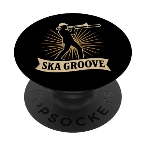 Ska Groove Posaune PopSockets Klebender PopGrip Ska Groove Posaune PopSockets Klebender PopGrip von Offbeat Two Tone Rocksteady Reggae Skanking music