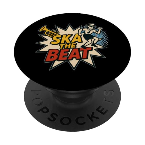 Ska the Beat Comic-Stil PopSockets Klebender PopGrip Ska the Beat Comic-Stil PopSockets Klebender PopGrip von Offbeat Two Tone Rocksteady Reggae Skanking music