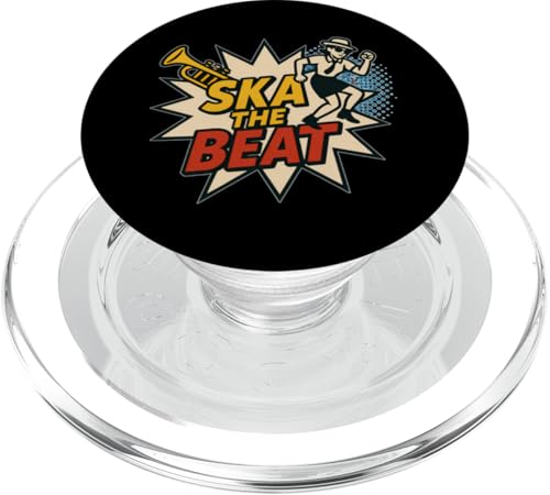 Ska the Beat Comic-Stil PopSockets PopGrip für MagSafe Ska the Beat Comic-Stil PopSockets PopGrip für MagSafe von Offbeat Two Tone Rocksteady Reggae Skanking music