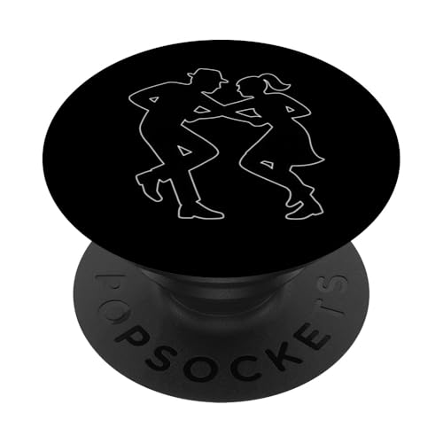 Skank Silhouette Duo PopSockets Klebender PopGrip Skank Silhouette Duo PopSockets Klebender PopGrip von Offbeat Two Tone Rocksteady Reggae Skanking music