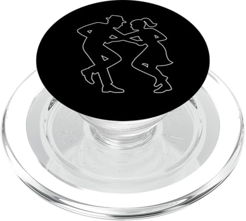 Skank Silhouette Duo PopSockets PopGrip für MagSafe Skank Silhouette Duo PopSockets PopGrip für MagSafe von Offbeat Two Tone Rocksteady Reggae Skanking music