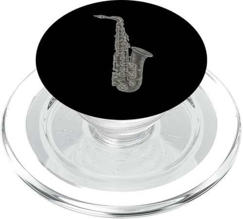 Skizziertes Saxophon PopSockets PopGrip für MagSafe Skizziertes Saxophon PopSockets PopGrip für MagSafe von Offbeat Two Tone Rocksteady Reggae Skanking music