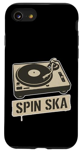 Spin Ska Plattenspieler Hülle für iPhone SE (2020) / 7 / 8 von Offbeat Two Tone Rocksteady Reggae Skanking music