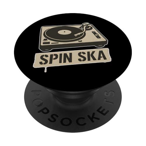 Spin Ska Plattenspieler PopSockets Klebender PopGrip Spin Ska Plattenspieler PopSockets Klebender PopGrip von Offbeat Two Tone Rocksteady Reggae Skanking music