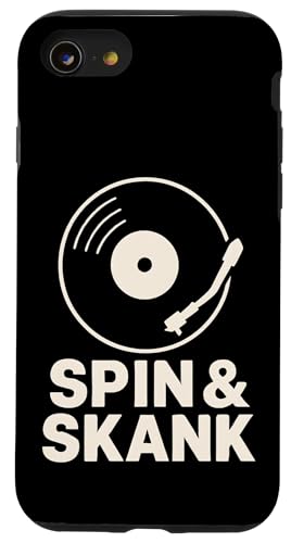 Spin und Skank Vinyl Hülle für iPhone SE (2020) / 7 / 8 von Offbeat Two Tone Rocksteady Reggae Skanking music