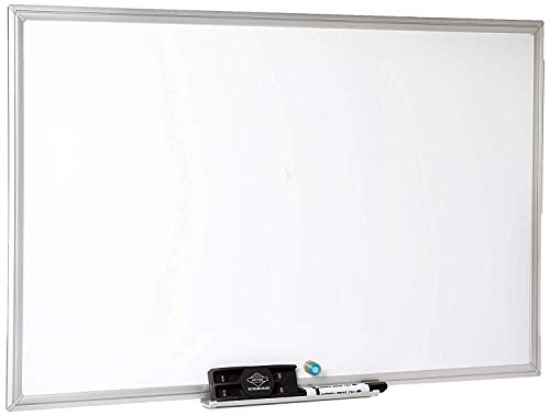 Offex OF-WB3624W Universal-Whiteboard mit Aluminiumrahmen und Ablage, trocken abwischbar, 91,4 x 61 cm von Offex