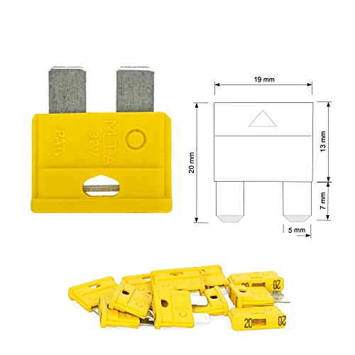 25x 20A KFZ Flachsicherung 6-32V von Offgridtec
