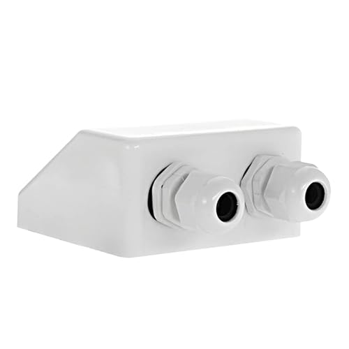Offgridtec 2-Wege Solar Kabel Dachdurchführung für Kabeldurchmesser 3mm-12mm, Wasserdicht & Staubdicht ABS Kunststoff für Dach- und Außeneinsatz, Für Wohnmobile & Fahrzeuge, 14x10x4 cm - Weiß von Offgridtec