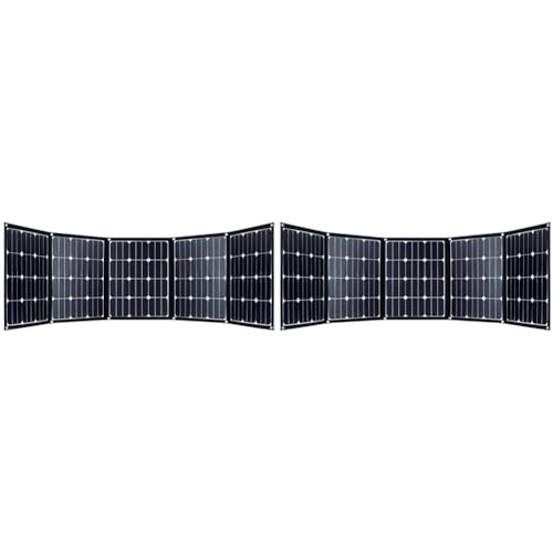 Offgridtec© FSP-2 225W Faltbares Solarmodul mit Sunpower Back-Contact Zellen ohne Laderegler mit praktischem Tragegriff und Stauraum für Kabel. Für Camping, Reise, Boot Caravan (Packung mit 2) von Offgridtec