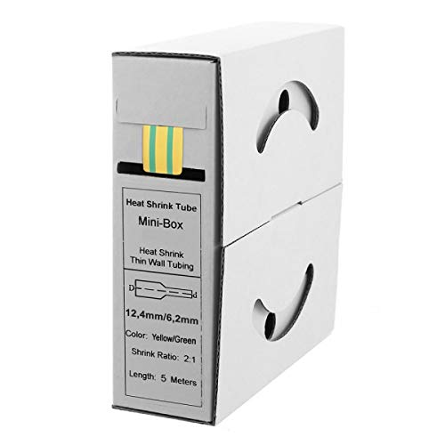 Offgridtec 5m Schrumpfschlauch 12,7mm>6,4mm gelb/grün Spenderbox Werkstatt KFZ von Offgridtec
