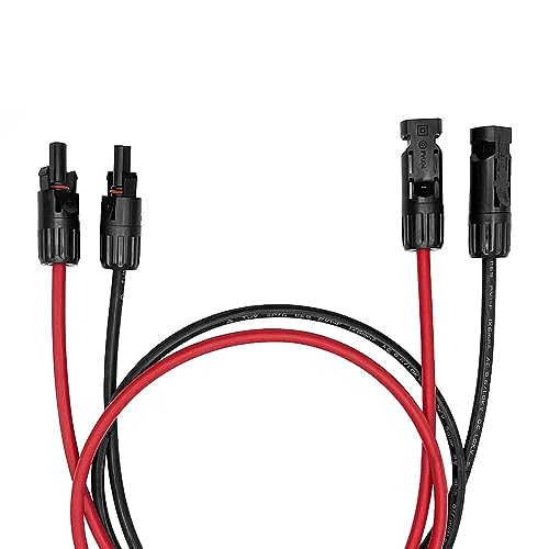 Offgridtec Solarkabel Verlängerungskabel PV-Stecker zu PV-Stecker 6mm², 1,5m rot/schwarz von Offgridtec