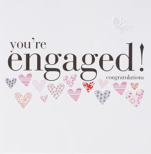 Claire Giles Hearts and Stars Engagement Congratulations Card von Office Centre