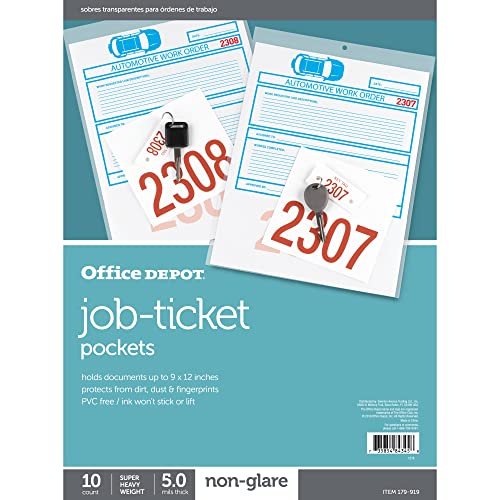 Office Depot Job Ticket Halter, 22,9 cm x 30,5 cm, 10 Stück, 179919 Office Depot Job Ticket Halter, 22,9 cm x 30,5 cm, 10 Stück, 179919 von Office Depot